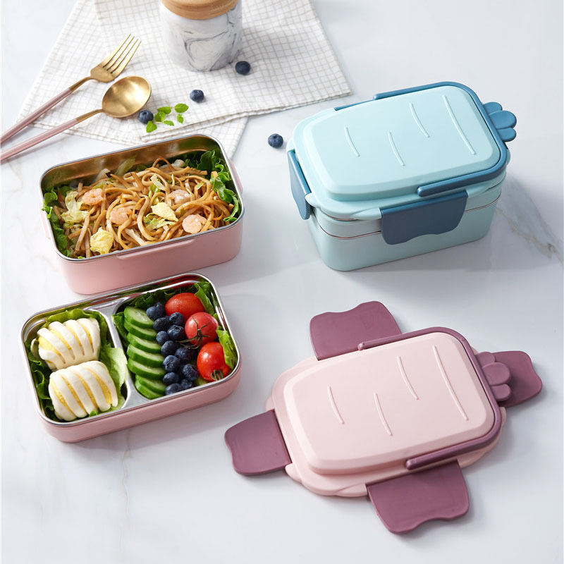 Hộp Cơm 2 Tầng INOX 304 Hình Củ Cải Đáng Yêu