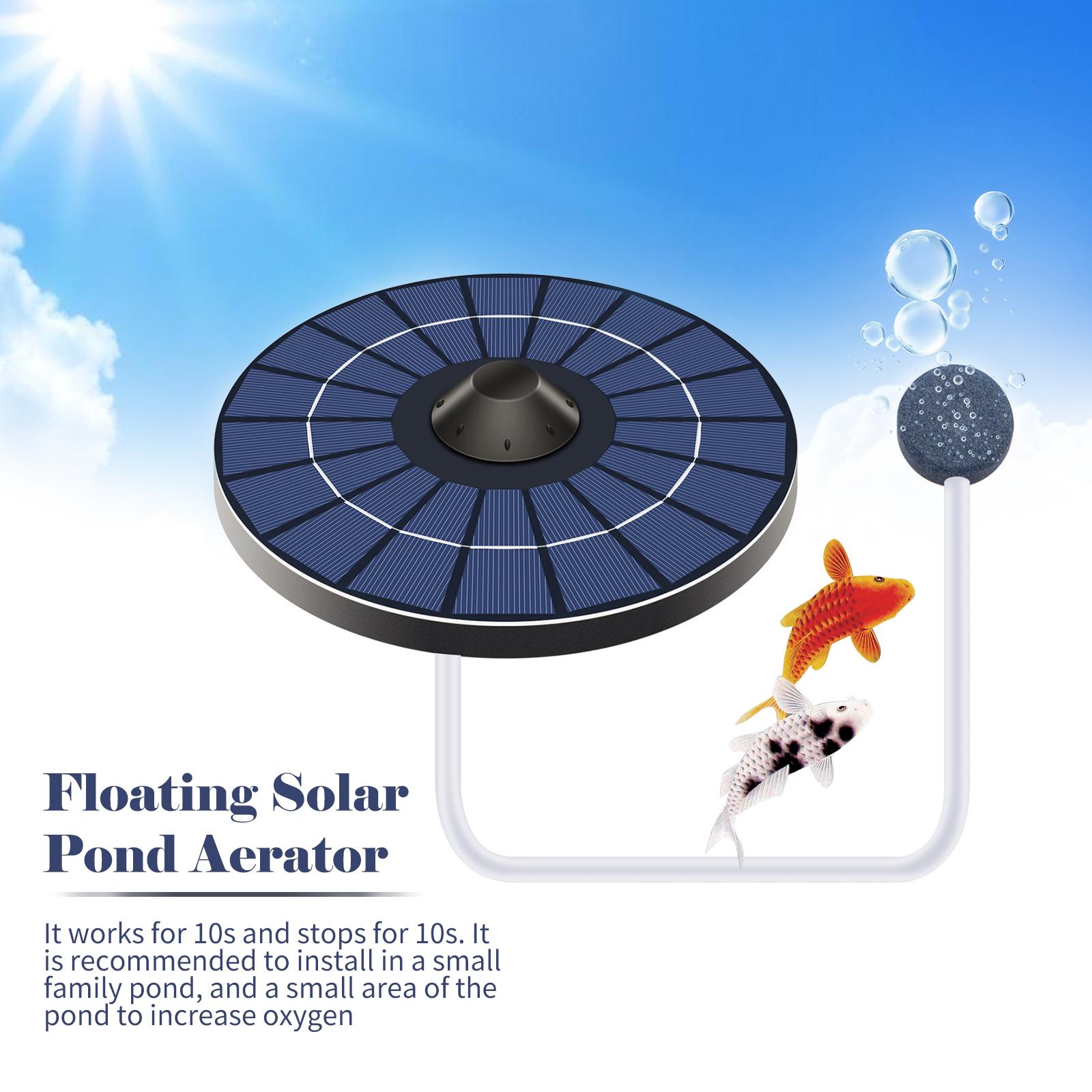 Bơm oxy nổi serator Solar trên mặt hồ với ống khí và bong bóng cho Bể chứa, hồ cá