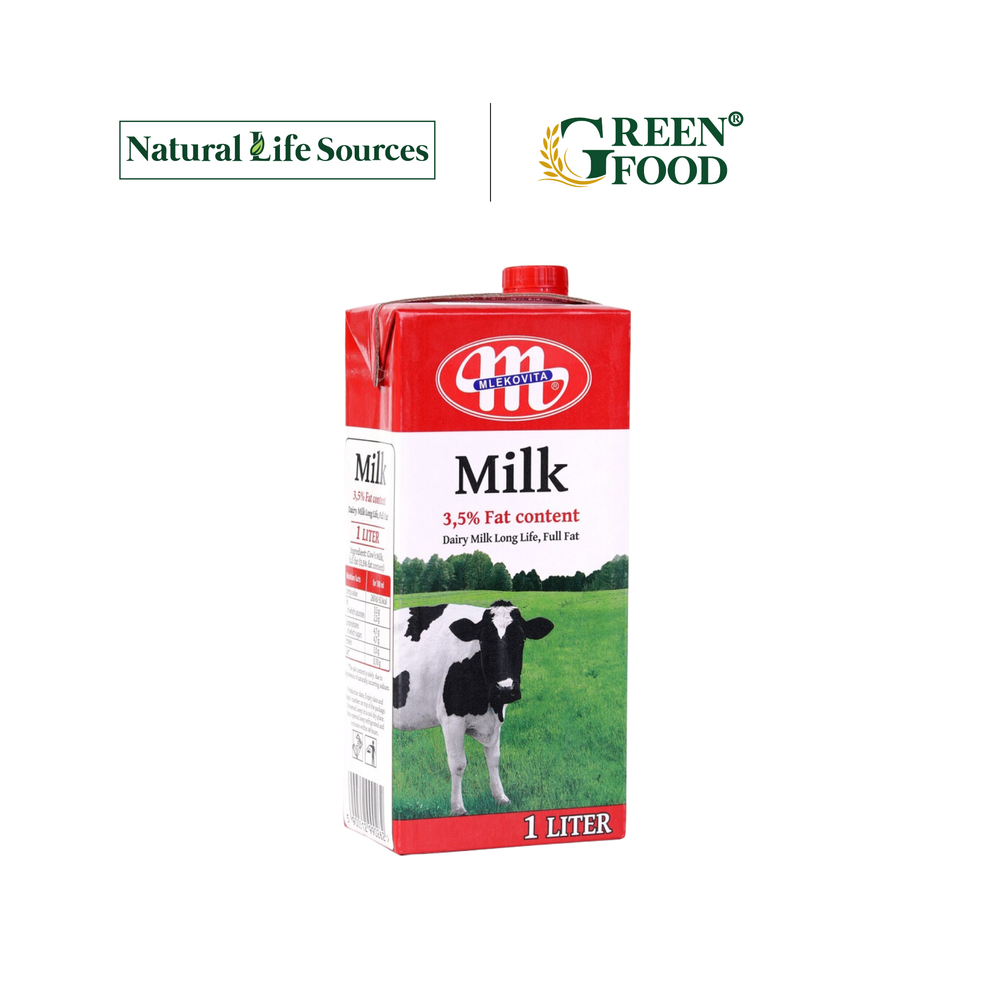 Sữa tươi tiệt trùng nguyên kem không đường Mlekovita - Độ béo 3.5% | Hộp 1L, nhập khẩu trực tiếp từ Ba Lan.