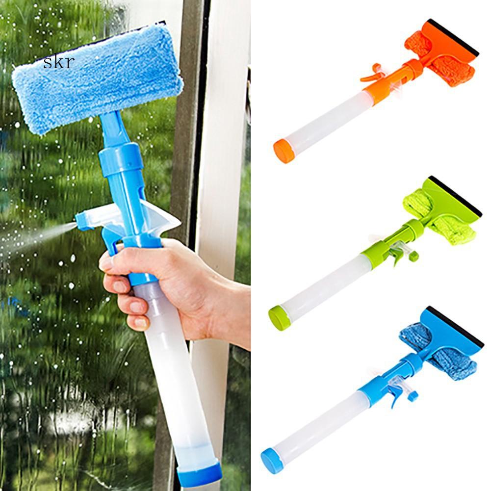 Lau kính cán ngắn - Chổi lau kính cán ngắn kèm bình xịt