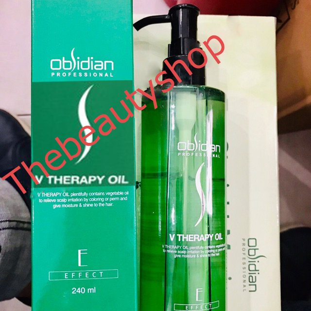 Tinh dầu phục hồi tóc hư tổn Obsidian Professional V - Therapy- Oil Hàn Quốc 240ml tặng kèm móc khoá