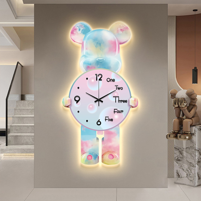Đồng hồ treo tường phòng khách decor độc đáo tráng gương cao cấp- K1685
