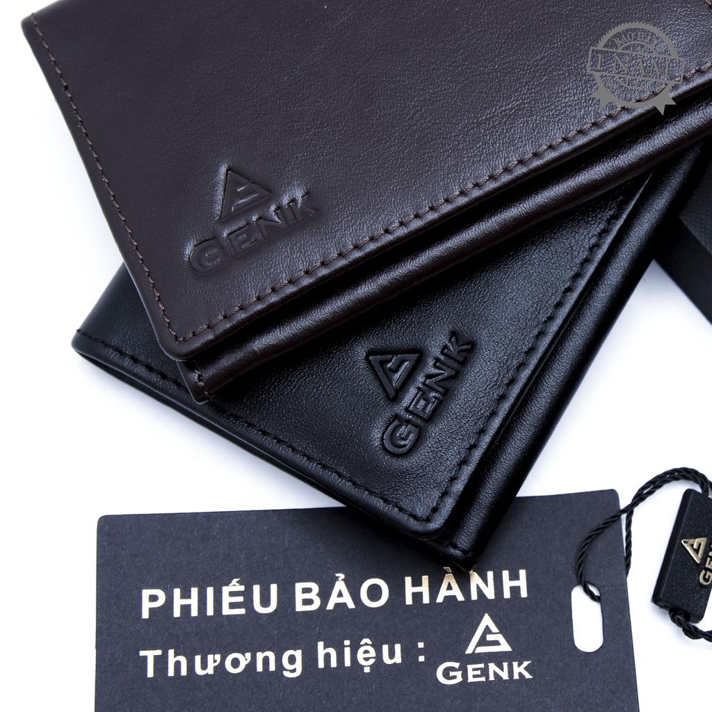 Ví mini đựng thẻ card holder da thật cao cấp nappa nam nữ Genk - GBS01