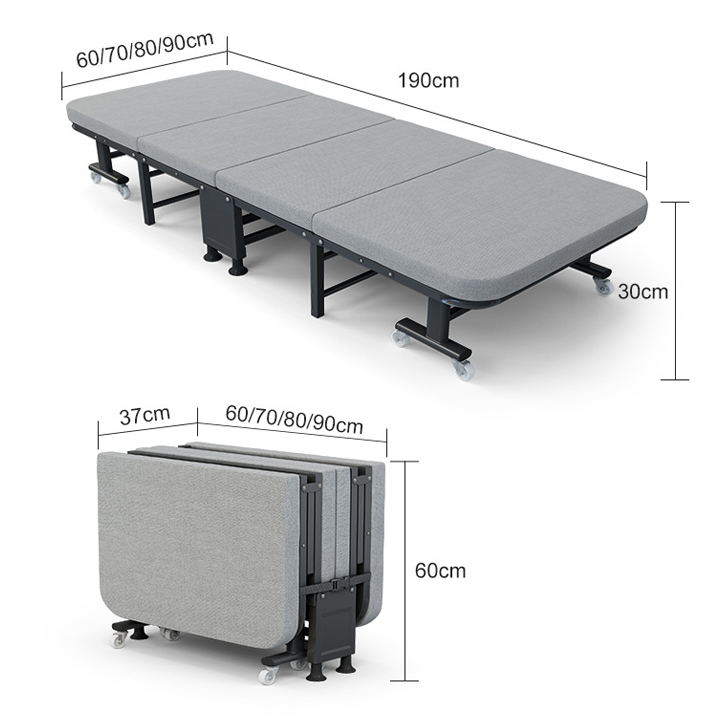 Giường Xếp Gấp Gọn Ngủ Trưa, Giường Ngủ Gấp Gọn Văn Phòng Có Bánh Xe, Giường Ngủ Thư Giãn Cao Cấp