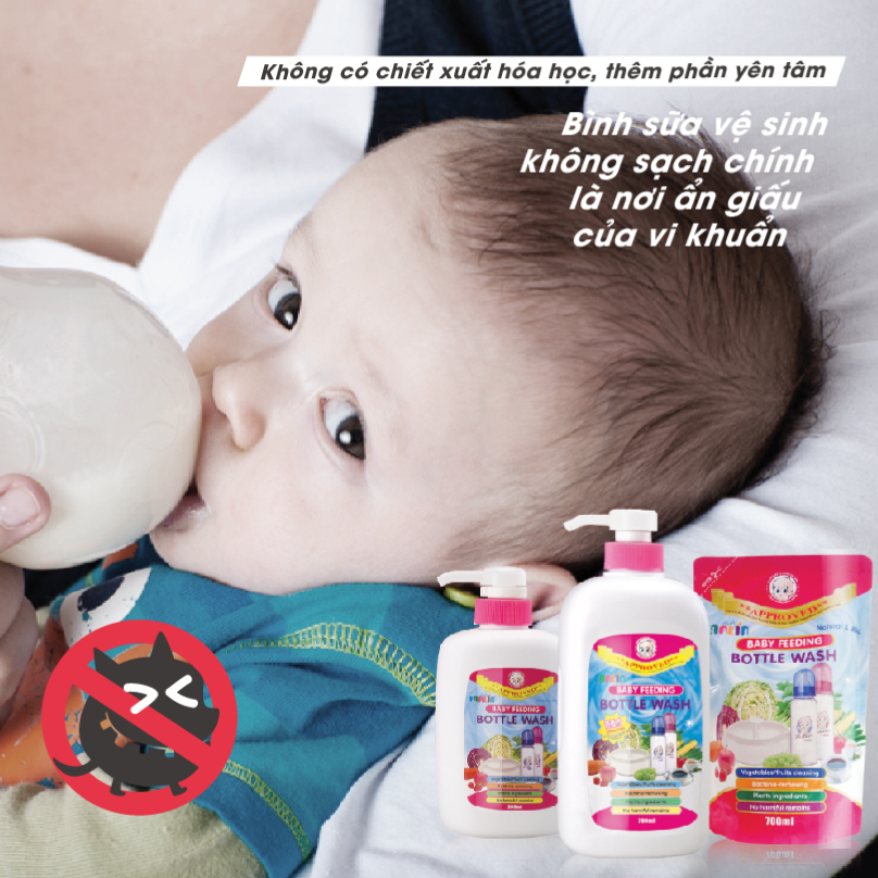 Nước Rửa Bình Sữa Và Rau Củ Túi 700ML