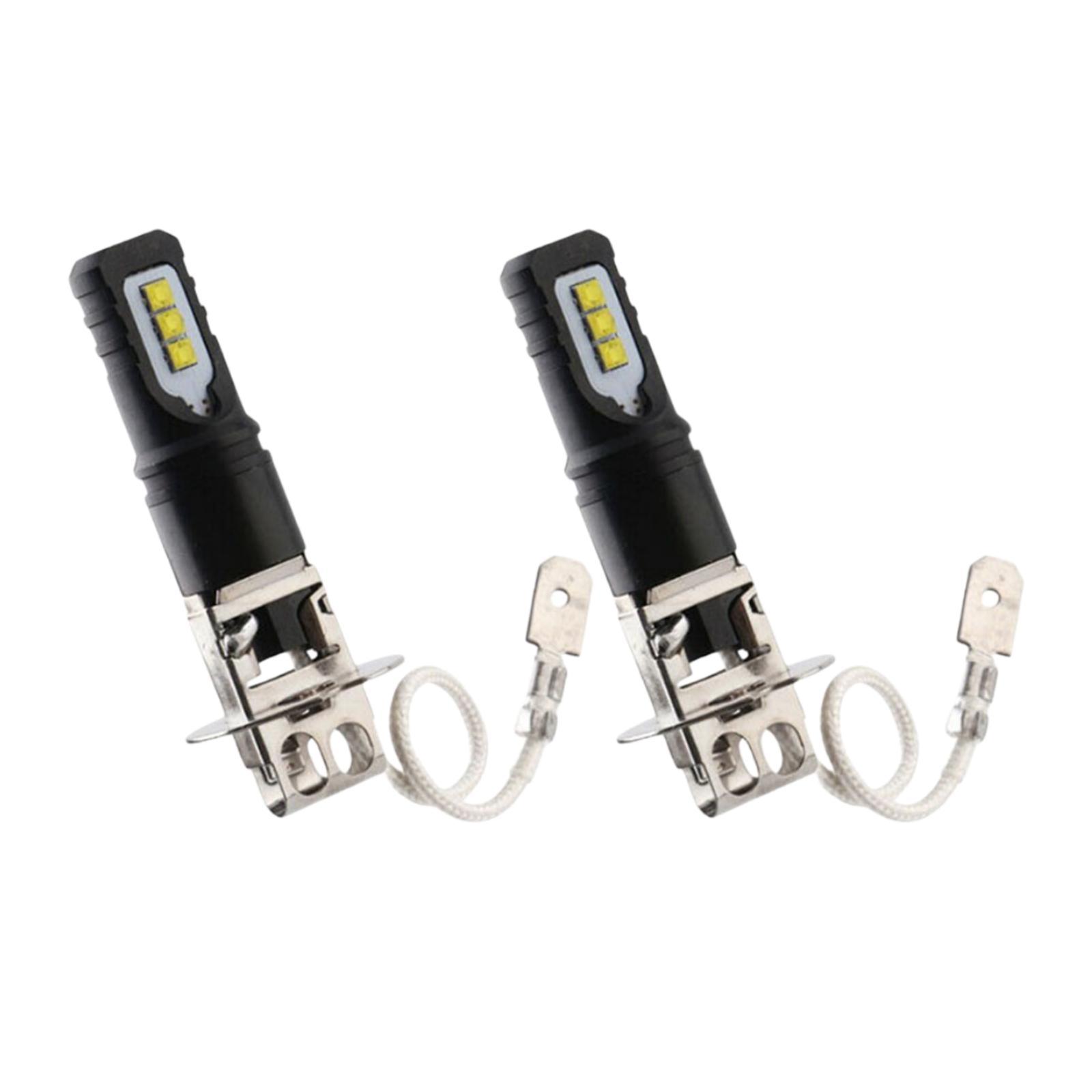 2-Pack LED Fog Lamp Bulbs H1 H3 1200LM Daytime Running Lights Fit for Car Lighting Components
