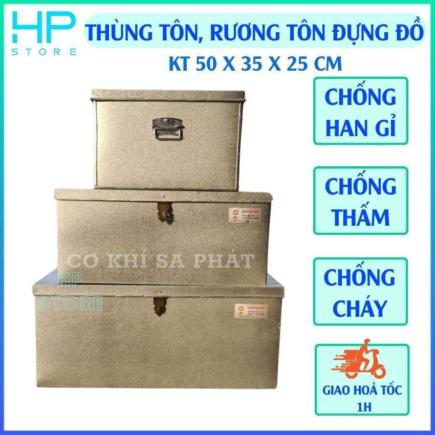 Rương tôn, thùng tôn đựng quần áo (kích thước 50 x 35 x 25cm)