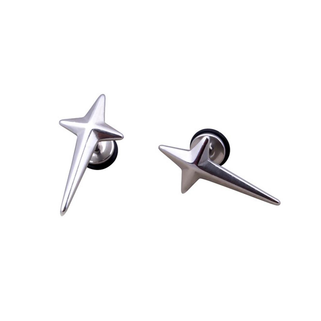 Fashion Unisex  Stainless Steel Cross Earrings Ear Studs Jewelry
