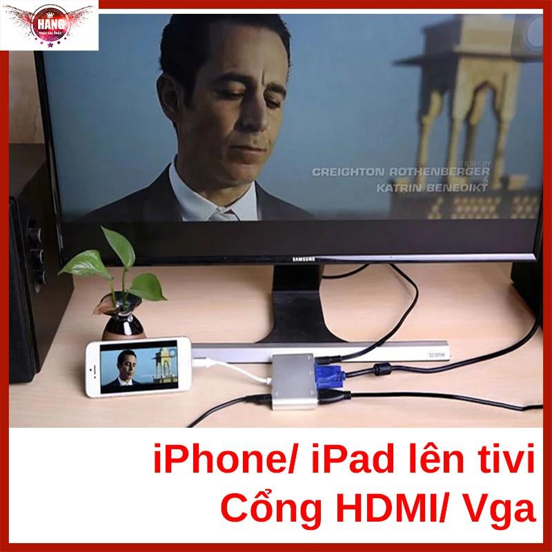 Cáp light to HDMI và VGA có âm thanh FULLHD - P32 hỗ trợ ios 13.7