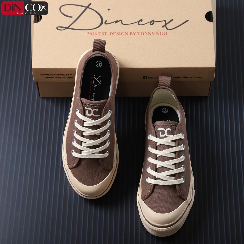 Giày Sneaker Vải Nữ DINCOX D31 Năng Động Nữ Tính Chocolate