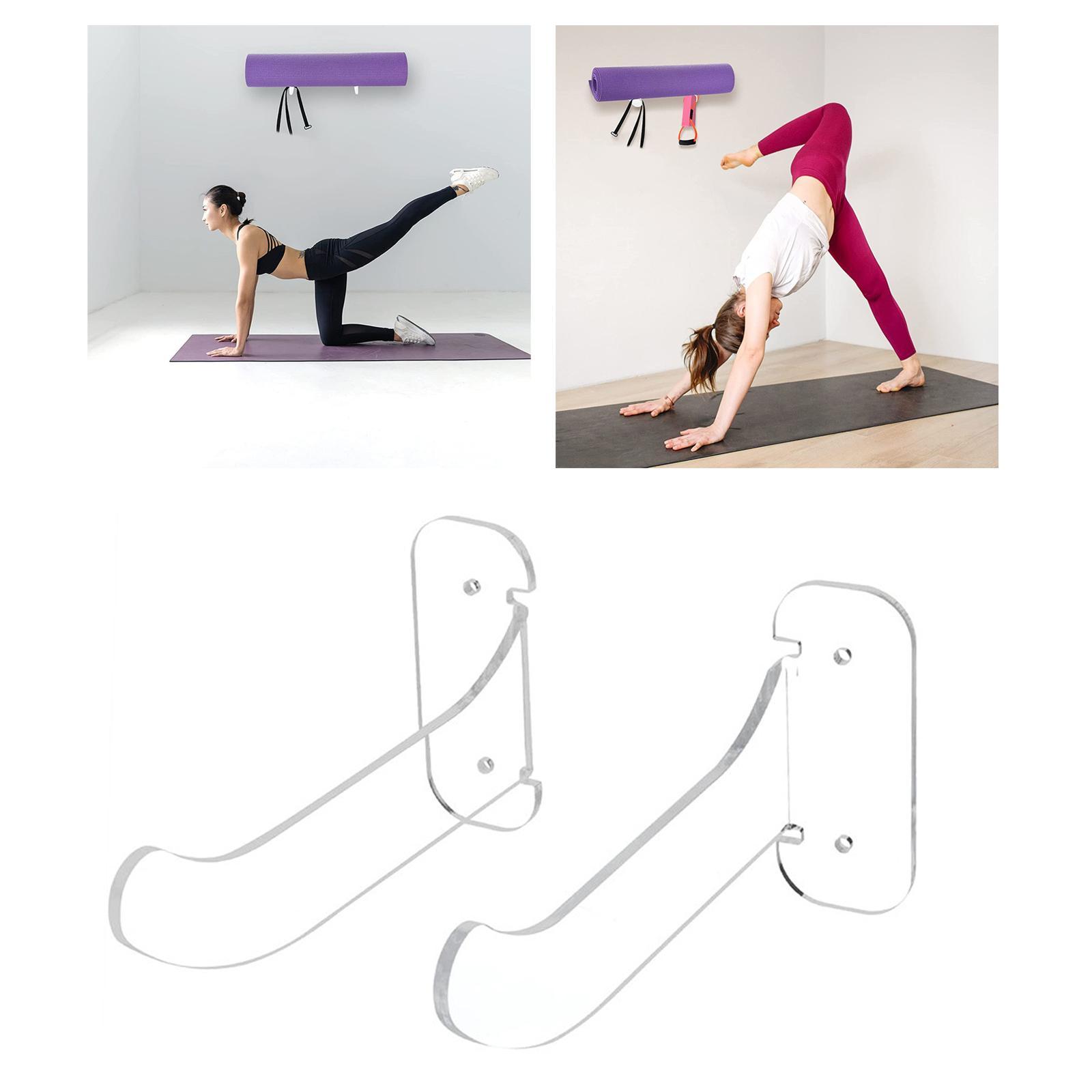 Acrylic Yoga Mat Holder Wall Mount Hanging Rack for  Yoga