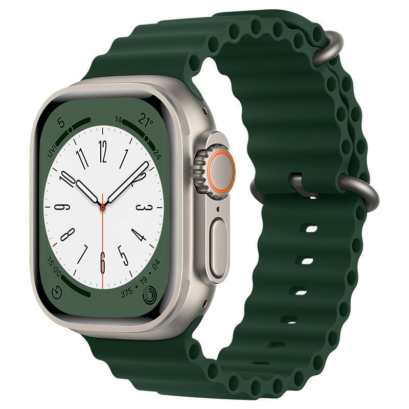 Dây Silicon Ocean cho Apple Watch Series 1/2/3/4/5/6/7/8/9/SE1,2 &amp; Apple Watch Ultra 1/2 Size 38/40/41/42/44/45/49mm - Hàng Nhập Khẩu