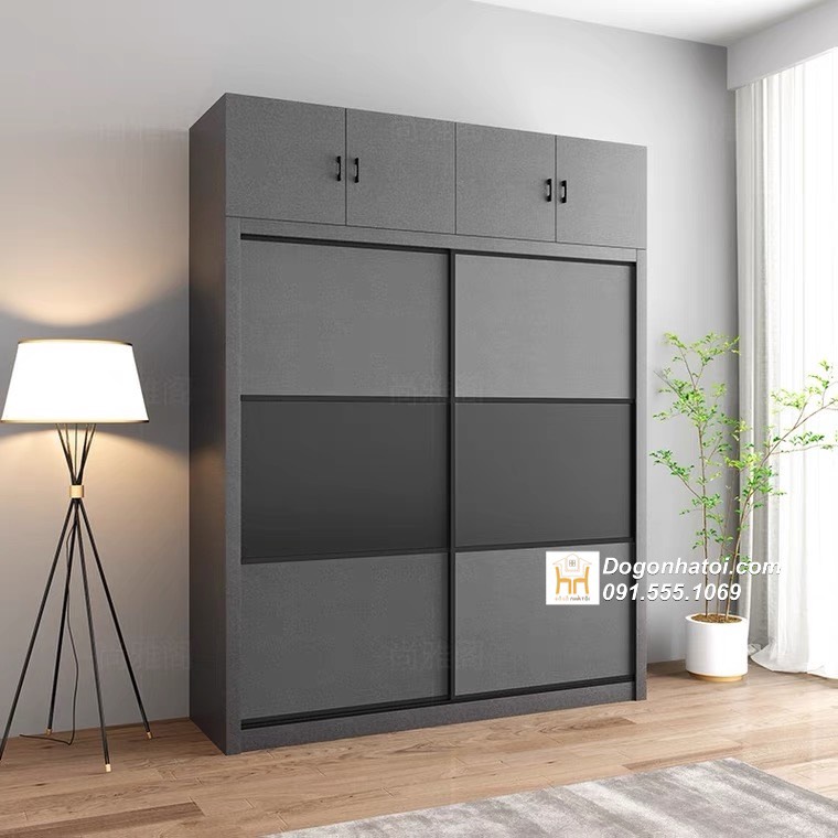 Tủ quần áo cửa trượt gỗ công nghiệp cao cấp C2m4 x D2m - TA237