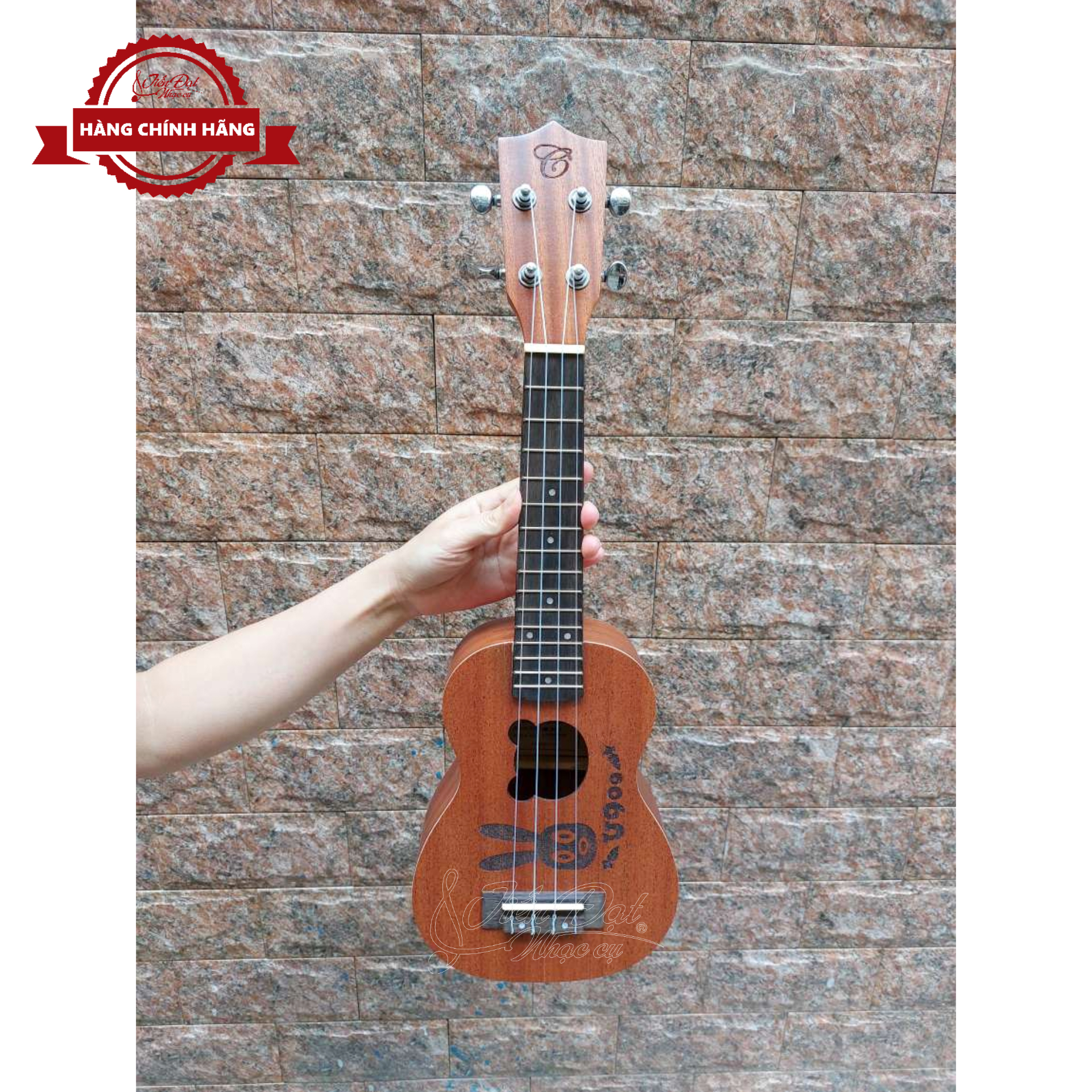 Đàn Ukulele Soprano Chard U-21CT, Mặt Đàn Gỗ Gụ, Nhỏ Gọn