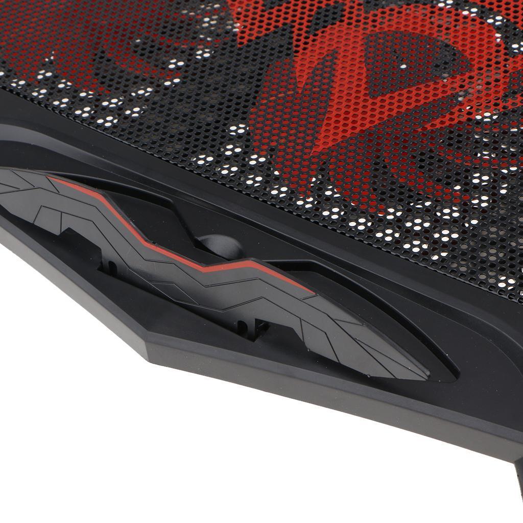 PC Dual USB Cooling Pad Laptops with 3 Quiet Fans for 17Inch Notebooks Black