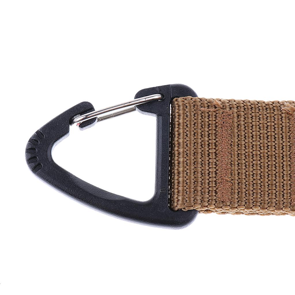 Outdoor Hiking High Strength Nylon Webbing Double Ended Triangular Carabiner Clip Spring Snap Hook