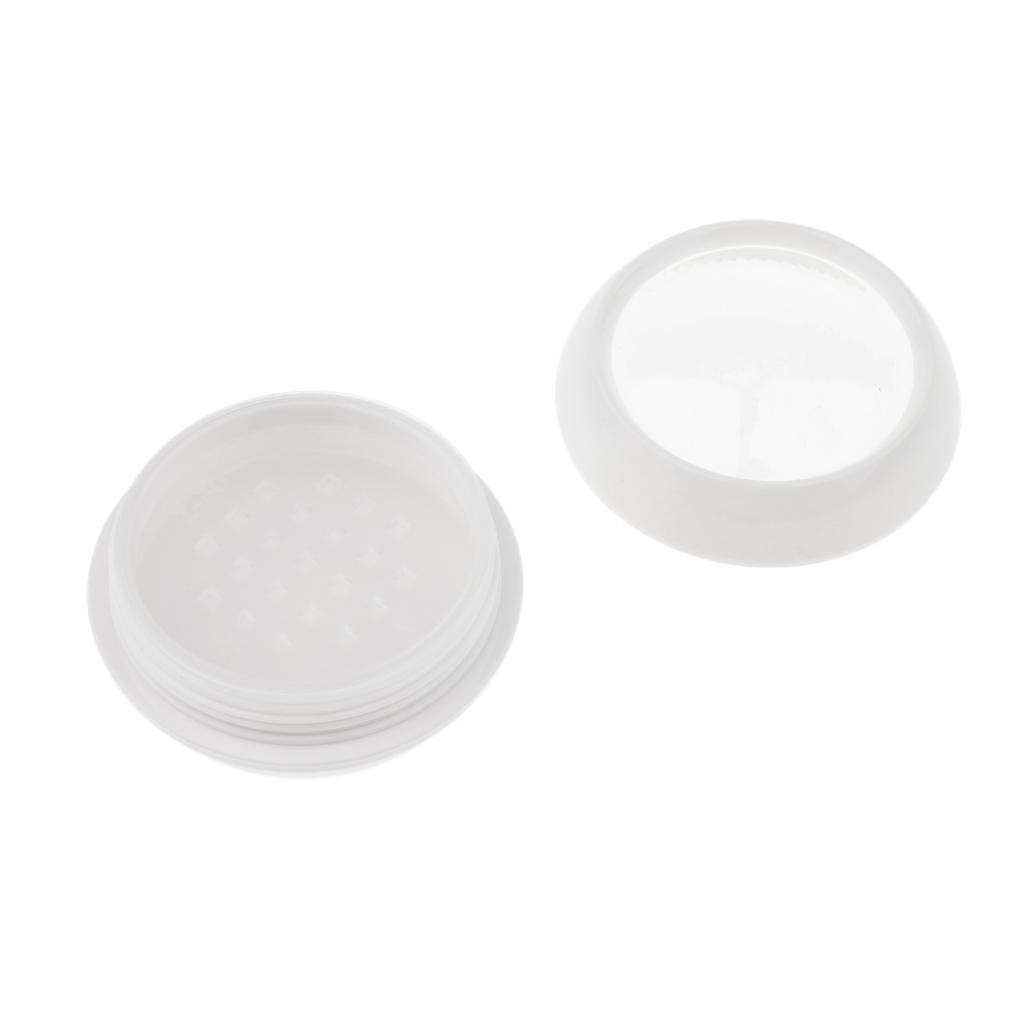 Empty Loose Powder Case with Sifter Lids Refillable Cosmetic Jars Travel 50g