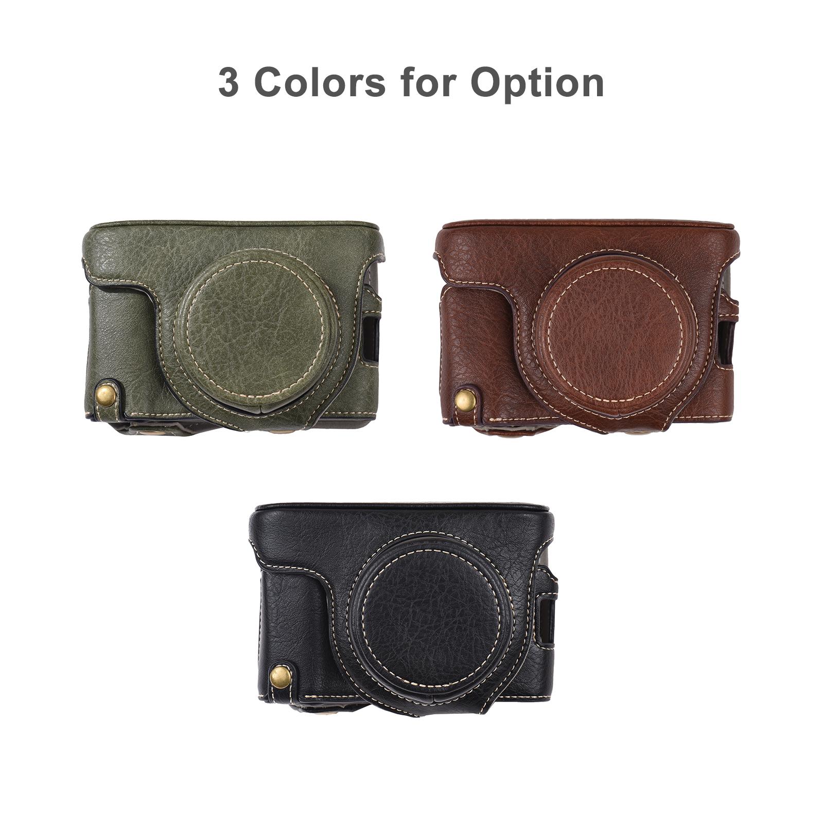 Portable Camera Case Synthetic Leather Camera Carry Bag with Shoulder Strap Replacement for Fujifilm X100V/ X100F Camera