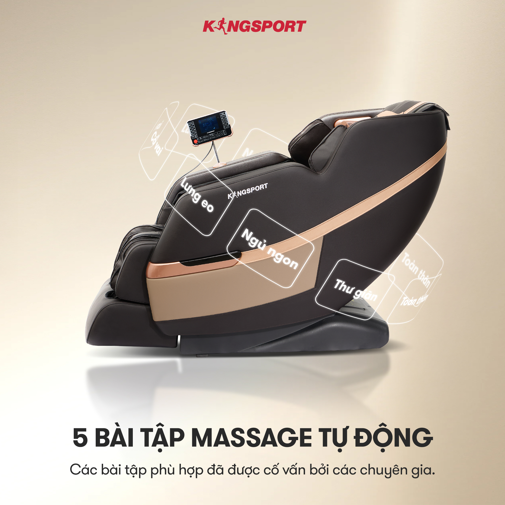[Miễn phí lắp đặt] Ghế massage KINGSPORT G82 New, Công Nghệ Làm Ấm Warmtech, Công Nghệ Massage Chân Legtech 2-in-1