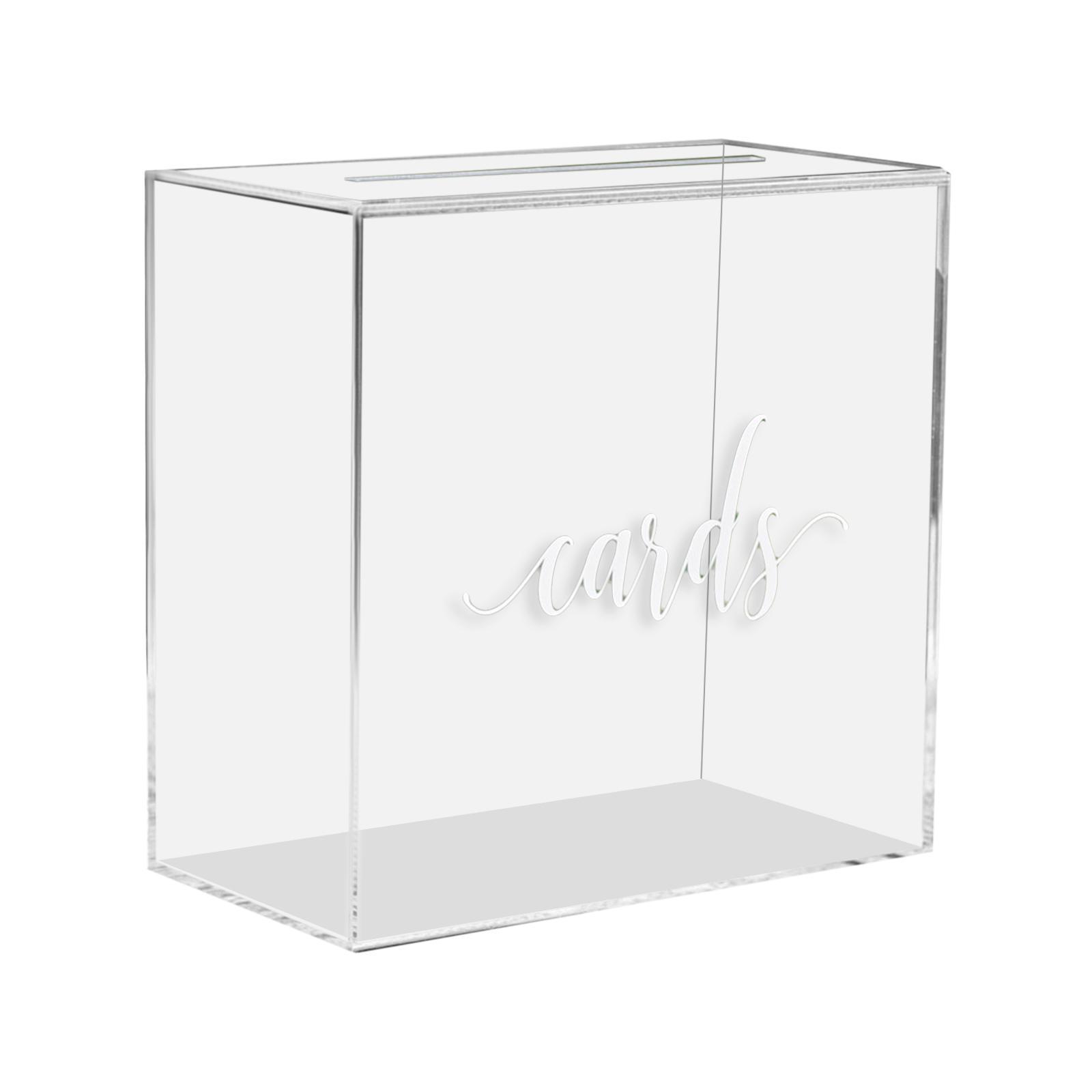 Large Acrylic Card Box DIY for Baby Shower Anniversary Shower Party Supplies