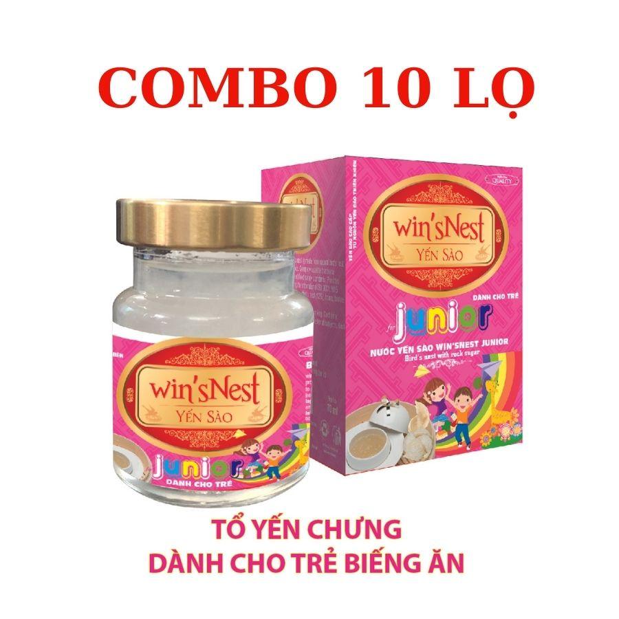 Combo 10 lọ Nước yến sào win'sNest Junior 12% ( 70ml /lọ) kèm túi xách