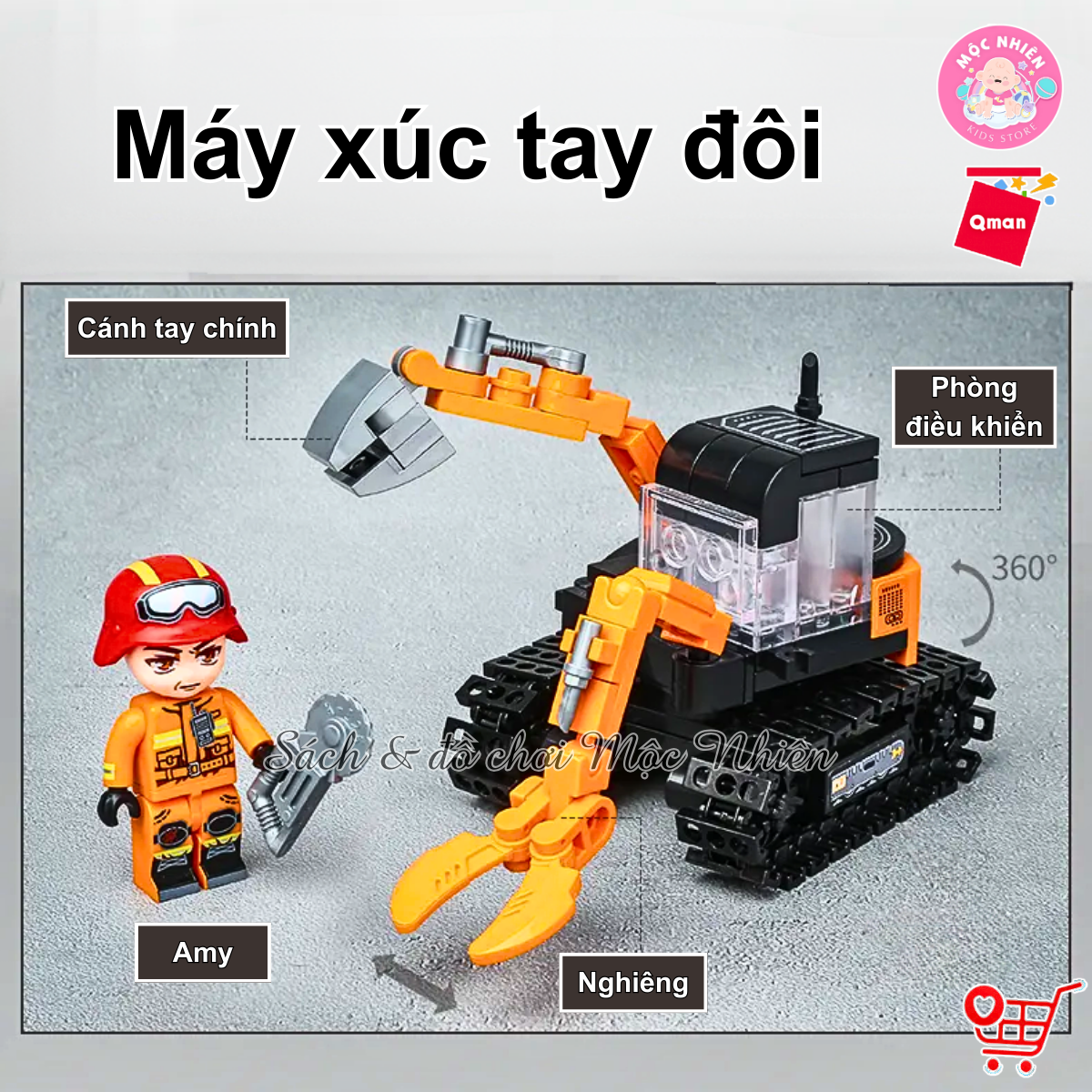 Đồ chơi lắp ráp, xếp hình Qman 12021 - Đội cứu hỏa cơ động (579 mảnh ghép) dành cho bé từ 6 tuổi