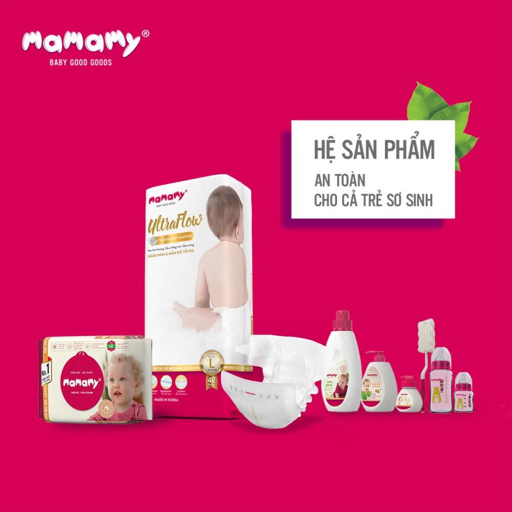 Combo 2 chai dầu tắm gội mamamy 400ml an toàn cho bé tặng kèm 1 gói khăn ướt em bé Beeno 80 tờ không mùi flashsale 1 đ