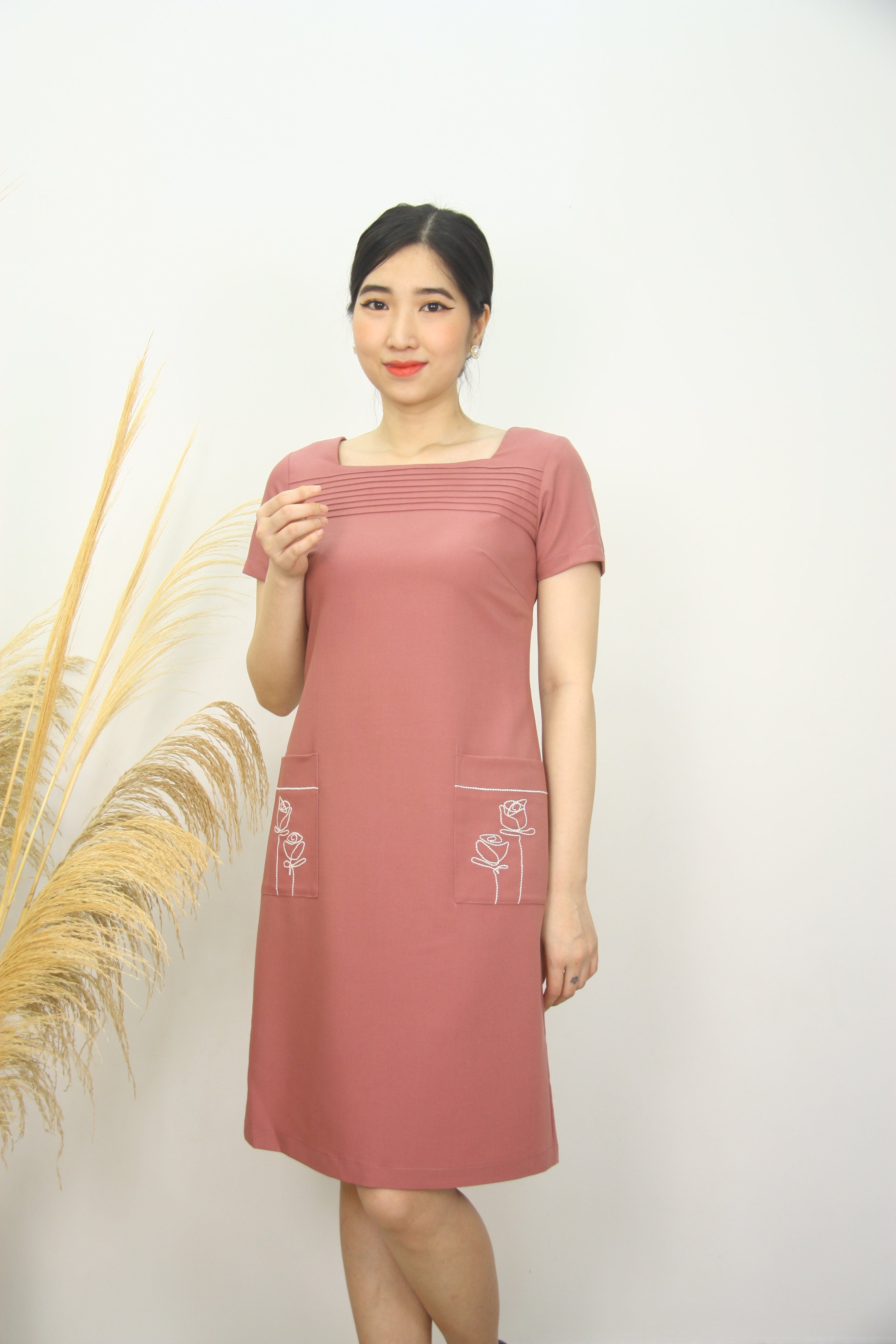 Đầm công sở dáng suông - Đầm công sở TIFALU 914D