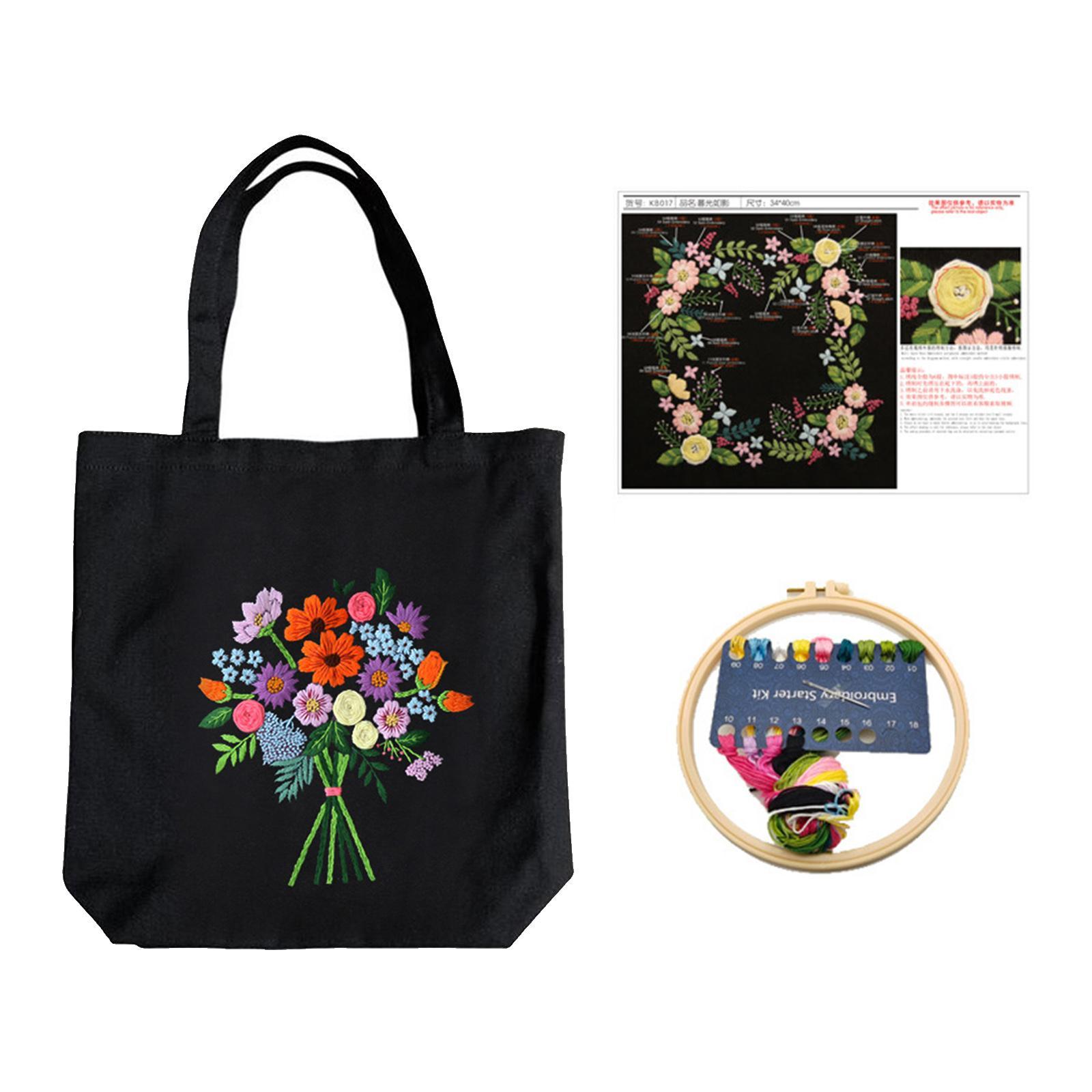 Canvas Embroidery  Include Embroidery with Flower Pattern Dewdrop Flower