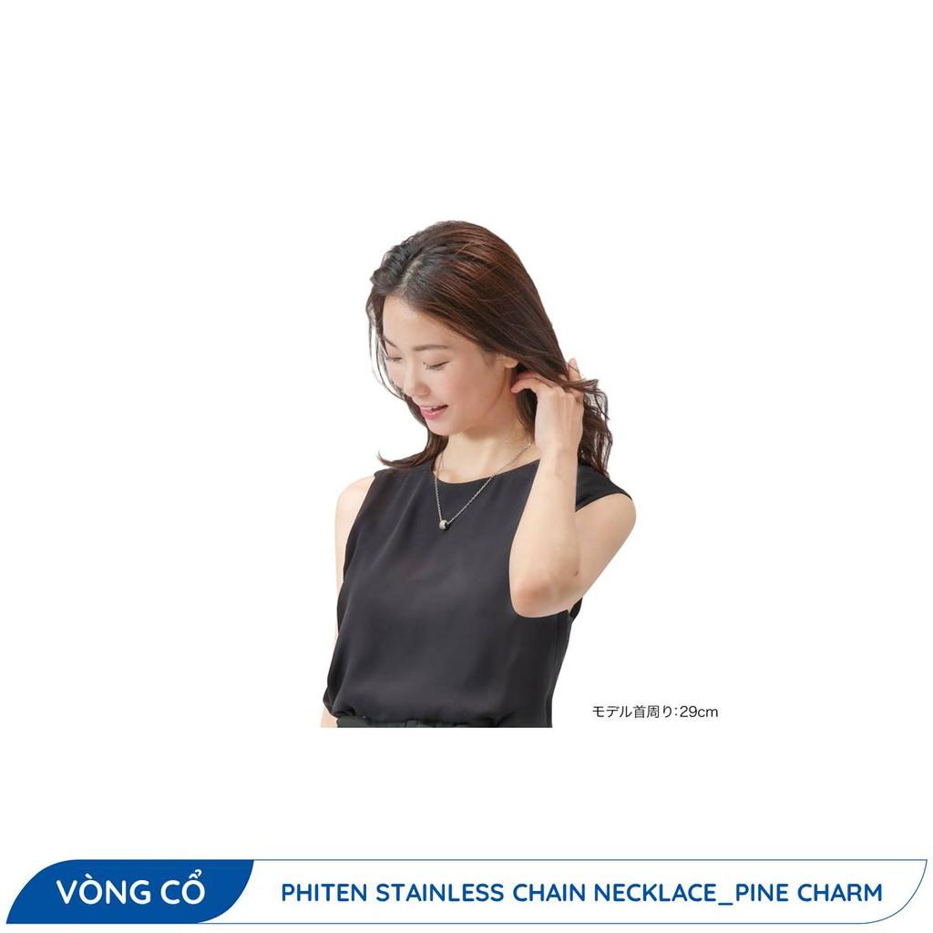 Vòng Cổ PHITEN STAINLESS CHAIN NECKLACE_PINE CHARM - XJE31400