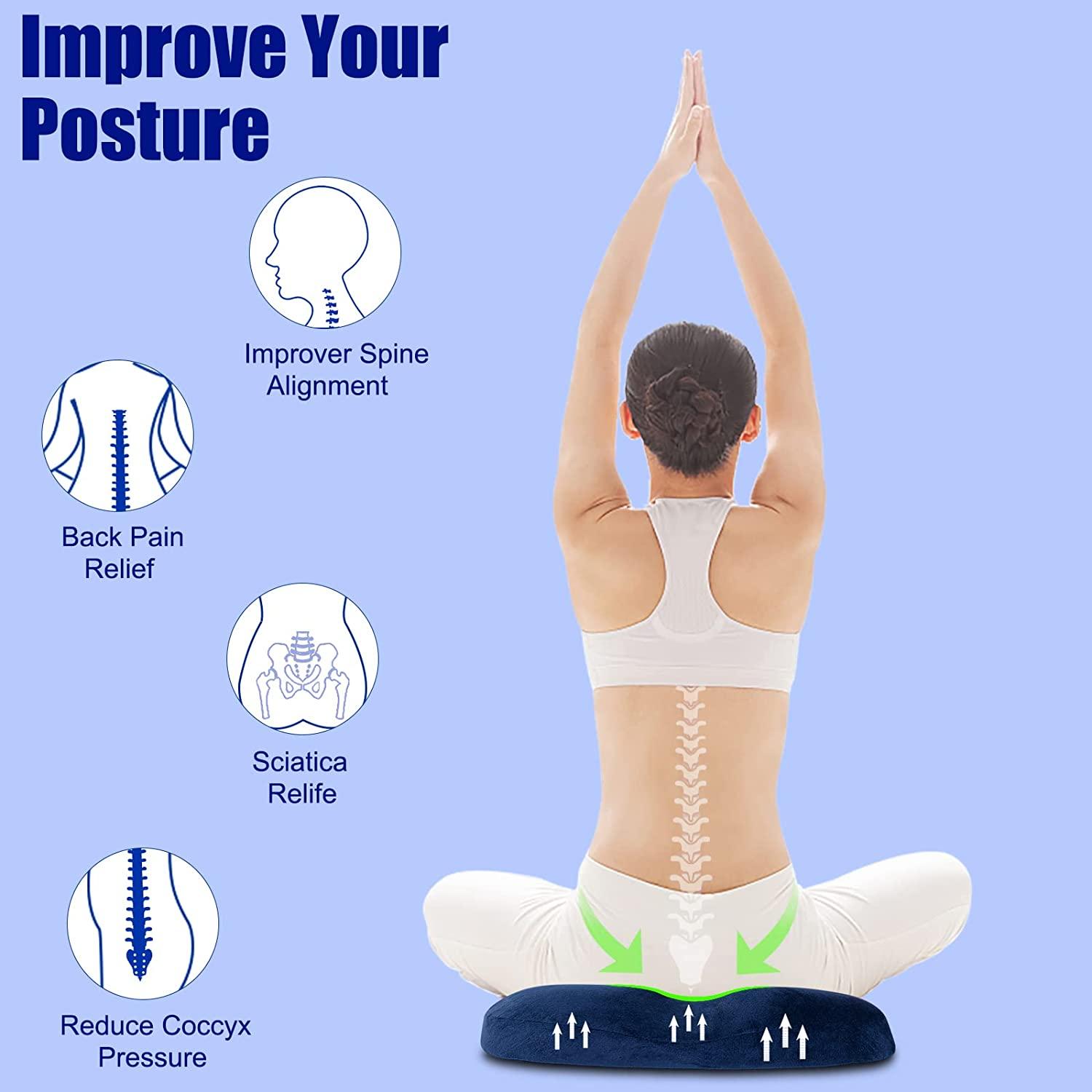 Đệm Donut Vòng chỉnh hình Bọt nhớ để giảm trĩ và đau xương cụt sau khi sinh Đệm cho xe lăn Ghế ngồi ô tô Văn phòng ngoài trời