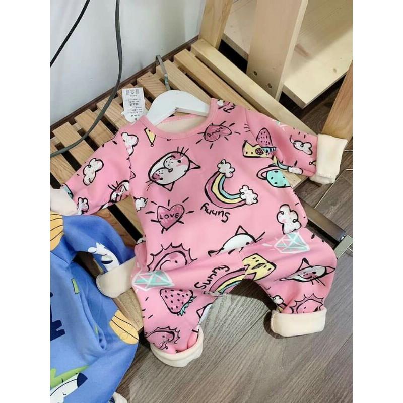 Bộ nỉ lông Quảng Châu hàng loại 1 túi zip SN25
