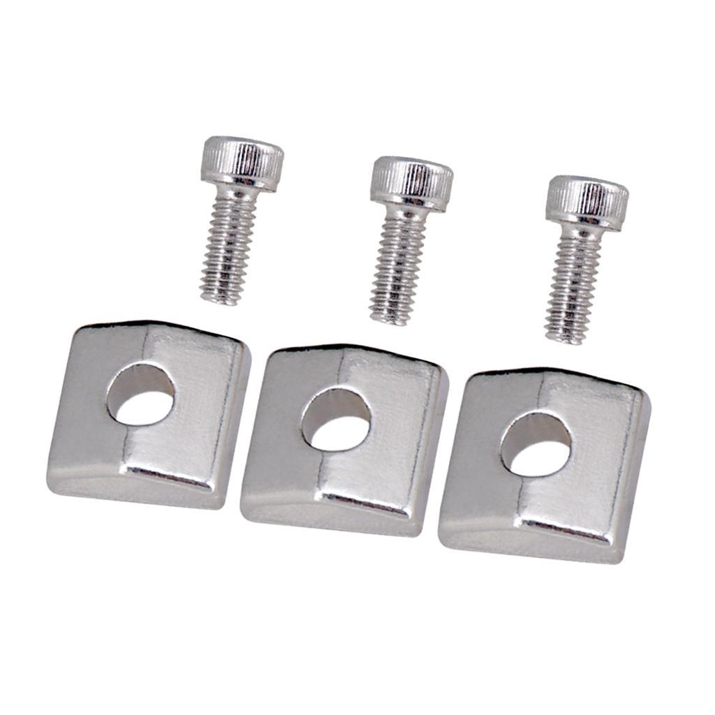 6 Pcs Guitar Locking Nut Clamp&Screws for Tremolo Bridge Parts