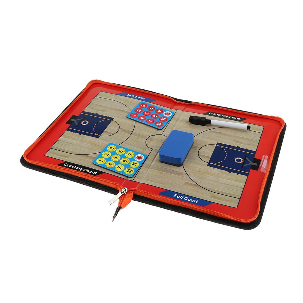 Magnetic Basketball Coaching Board Foldable Strategy Clipboard Training Aids