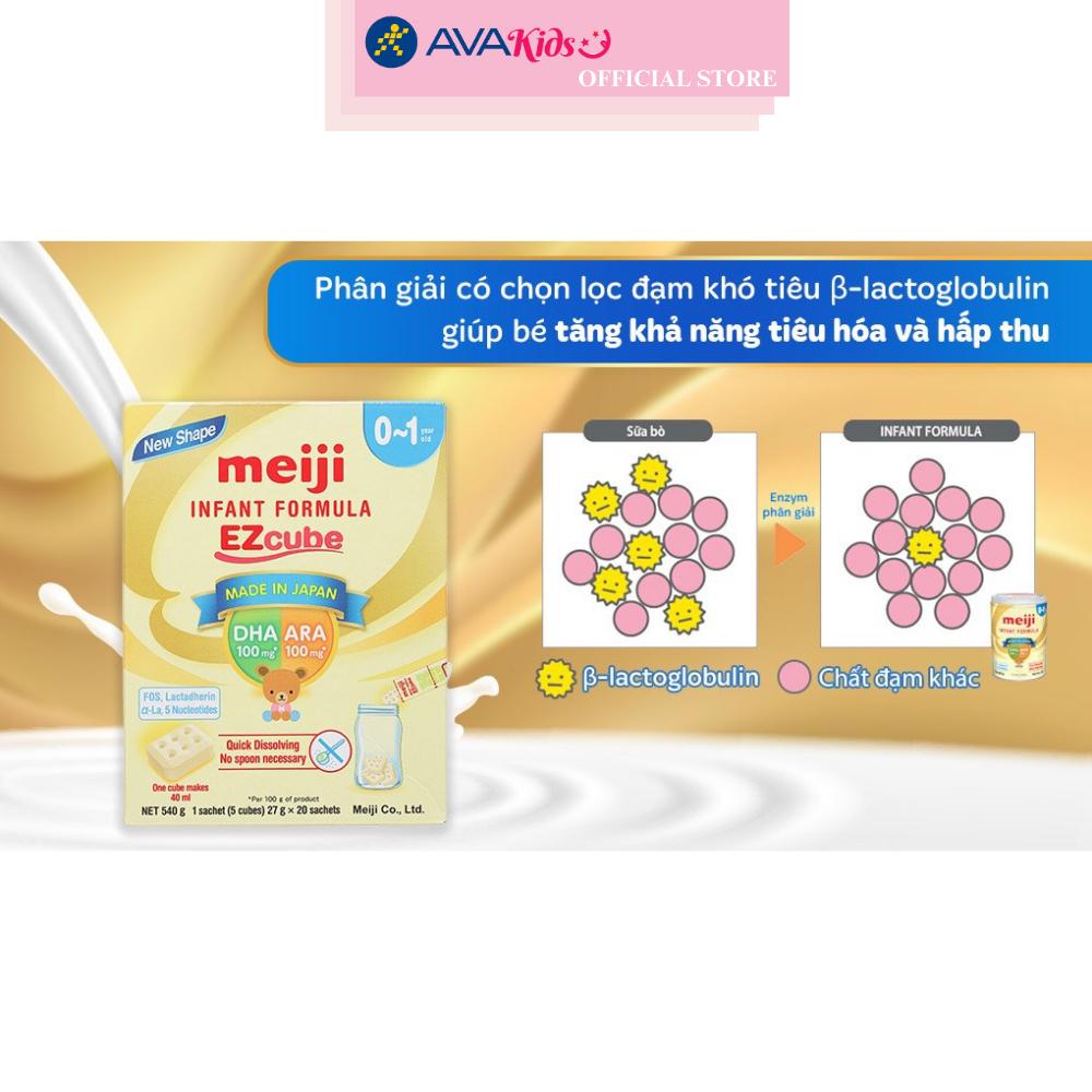 Sữa bột dạng thanh Meiji Infant Formula Ezcube 540g (0 - 12 tháng)