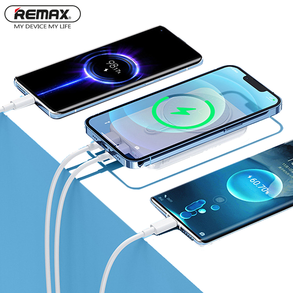 Sạc dự phòng không dây từ tính Remax RPP-85 kèm giá đỡ dung lượng 10000mAh - Hàng chính hãng