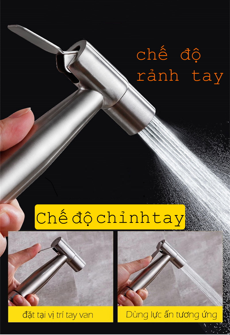 Bộ xịt rửa vệ Sinh kèm dây nối. Chất liệu Inox 304 và PU. Model: SXR802 Xuất sứ: Hàn Quốc