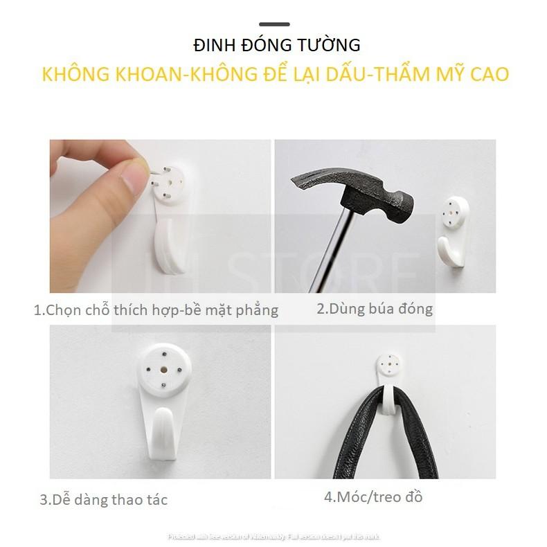 Đinh 4 chân có móc đóng tường tiện dụngkhông khoantreo khung ảnhTreo đồ trang trí