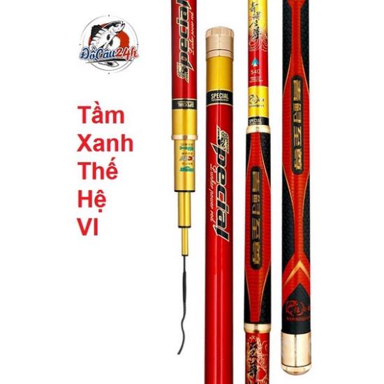 Cần Câu Tay Tầm Xanh Thế Hệ 6 Chuyên Dùng Câu Cá Lớn - đại hạ giá