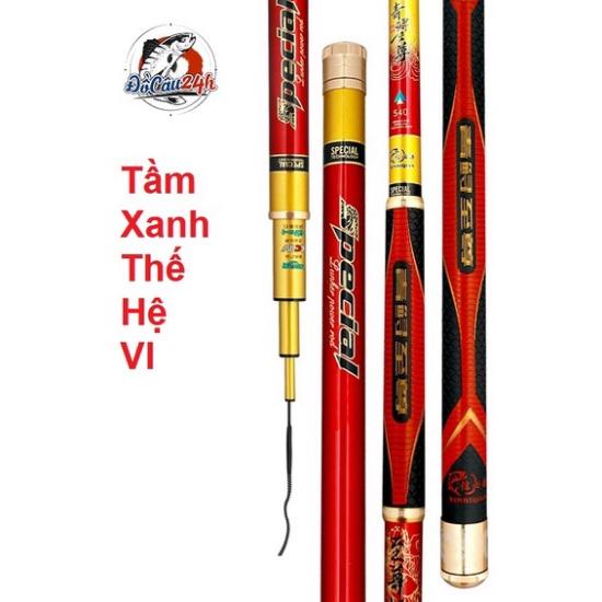 (sale) Cần Câu Tay Tầm Xanh Thế Hệ 6 Chuyên Dùng Câu Cá Lớn (Tặng Kèm Ngọn Phụ) - đại hạ giá