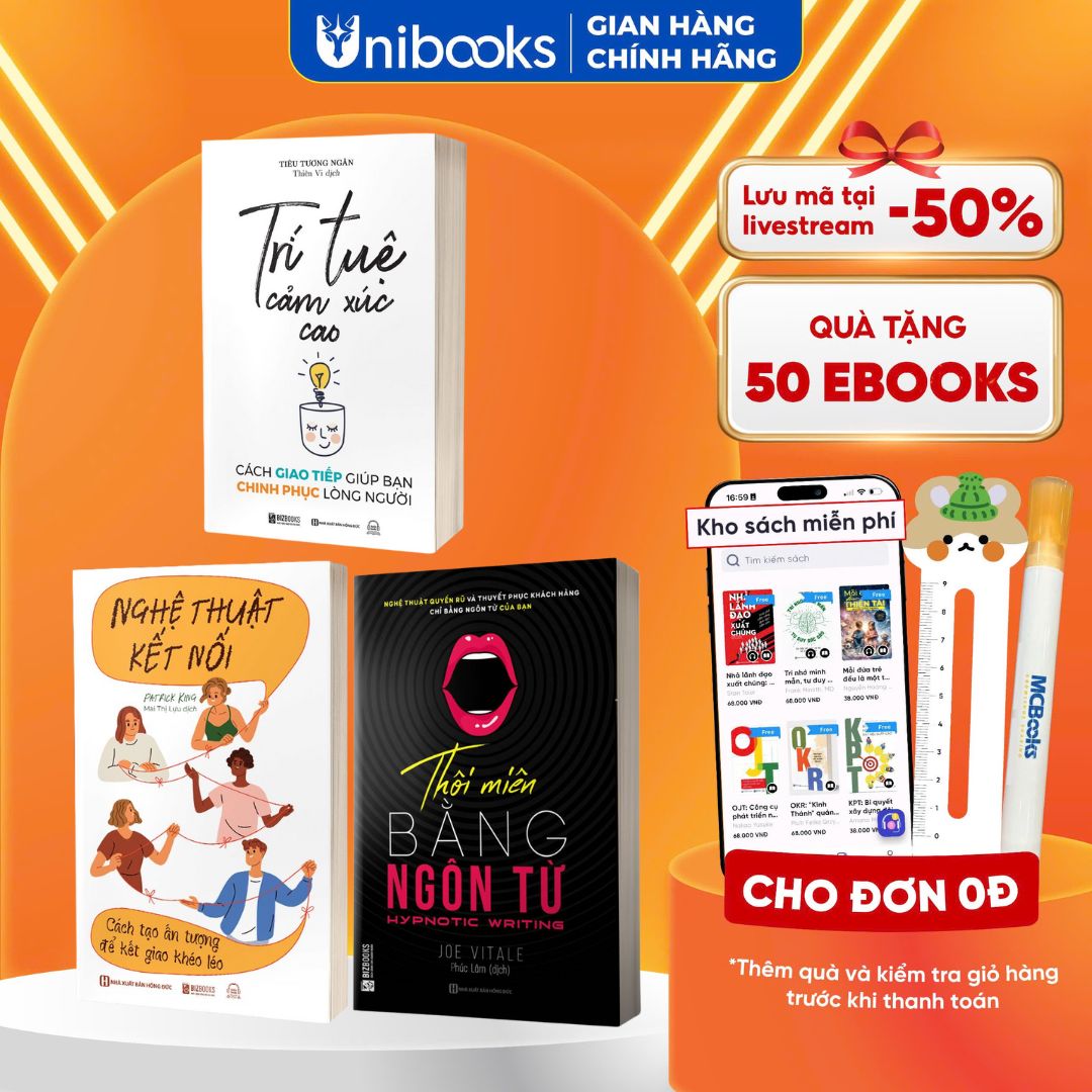 Combo 3 Cuốn Sách Sức Mạnh Của Lời Nói: Thôi Miên Bằng Ngôn Từ, Trí Tuệ Cảm Xúc Cao, Nghệ Thuật Kết Nối: Cách Tạo Ấn Tượng - Nghệ Thuật Sử Dụng Ngôn Từ Hiệu Quả