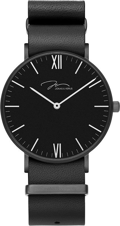 Đồng hồ Nam hiệu Jonas &amp; Verus R40.10.BBLB, Máy Pin (Quartz), Kính sapphire chống trầy xước, Dây da Italy