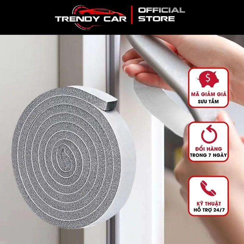 Cuộn Băng Keo Xốp Dán Viền Cửa Sổ Cách Âm Chống Bụi Chống Gió Kích Thước dài 2 mét - Đen