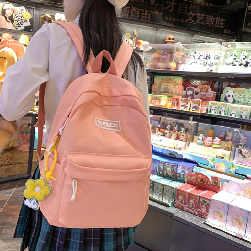 Balo nữ ulzzang Hàn Quốc, Balo nữ đi học phối màu cá tính năng động vải mềm mại