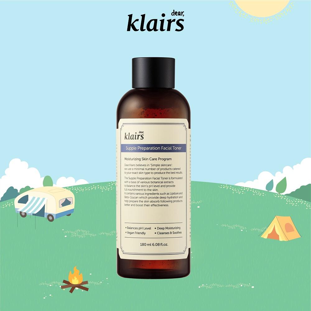 Nước hoa hồng Dear, Klairs Supple Preparation Facial Toner 180ml