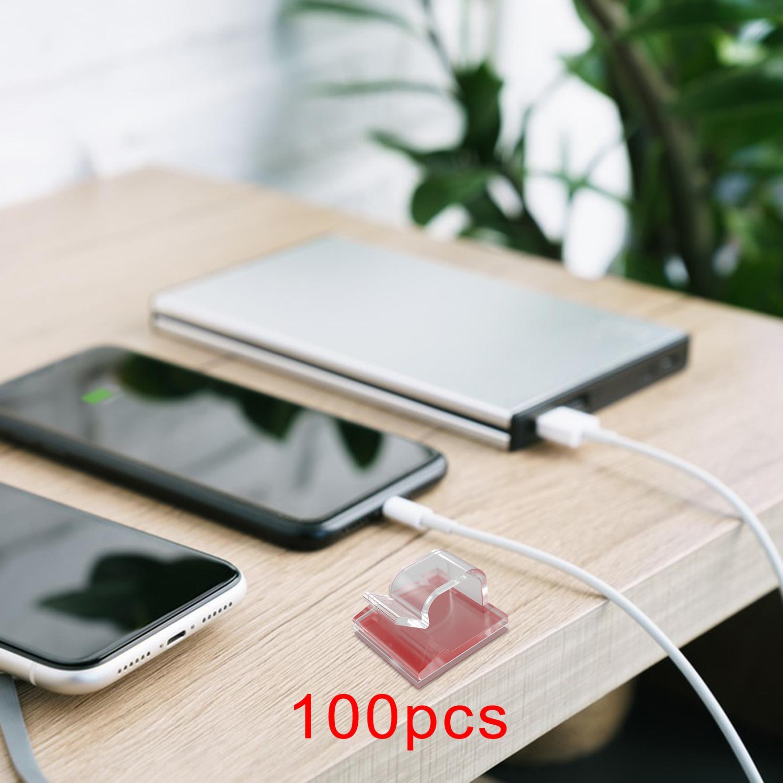 100Pcs Cable Clip Cords Management Self Gluey Supplies Cord Organizer Holder Wire Clamp for Blenders Juicer Pressure Cookers Coffee Maker