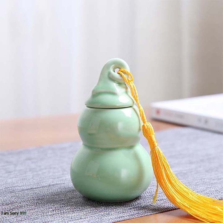 Bình đựng trà gốm sứ cao cấp bình hồ lô mini trang trí nhà cửa
