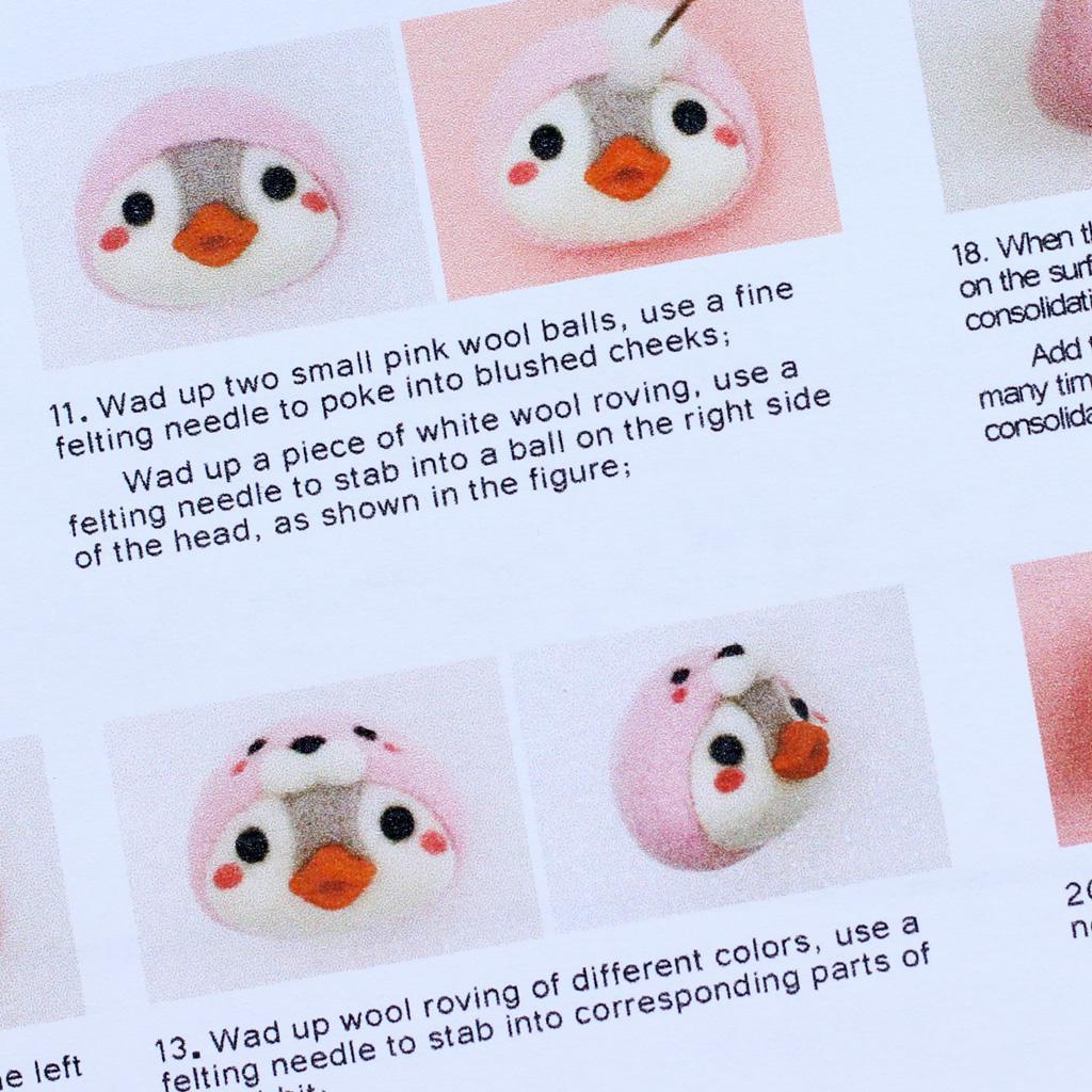 Lovely Needle Felting Animal Kit Felted Animals Needle Felting Starter Kit for Kids Beginners Art Projects with Basic Tools 6 x 4.5cm