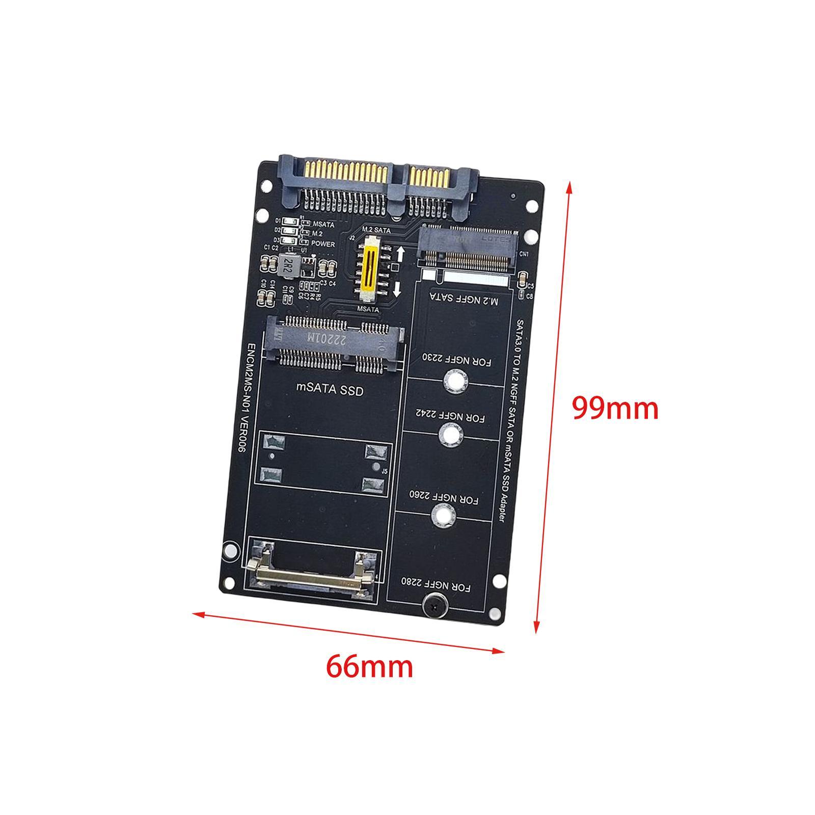 SATA22Pin Male to mSATA/M.2 Card Direct Replaces Spare Parts