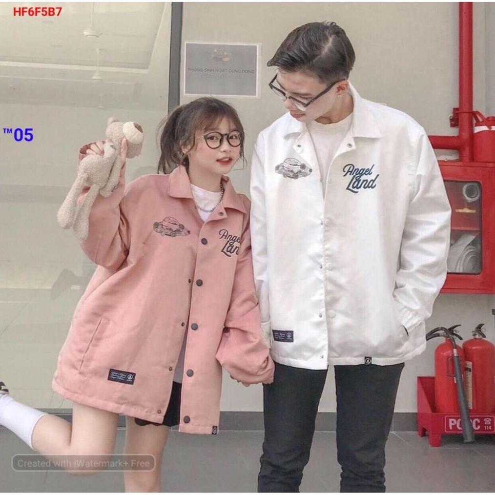 Áo Khoác Dù Chống Dành Cho Nam Nữ Có 2 Màu Jacket Form Rộng In Hình Angle Land Đôi Unisex